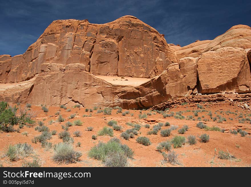 Red Rocks in Arches National Park. Canon 20D