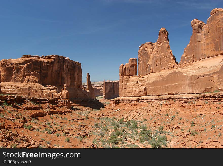 Red Rocks in Arches National Park. Canon 20D