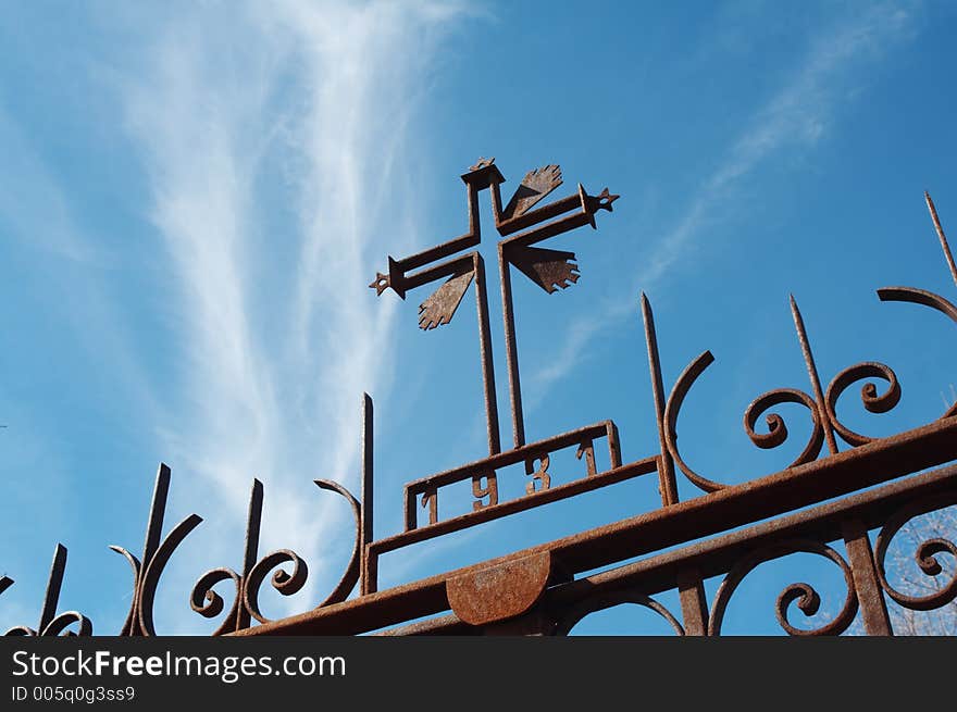 Door at spanish cemetery. Door at spanish cemetery