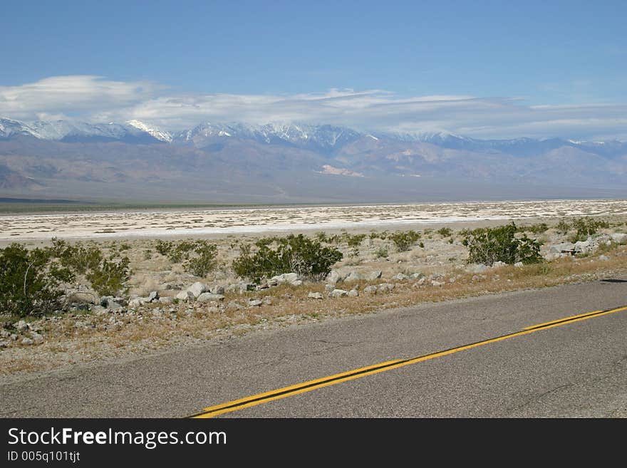 Desert salt flats of Death Valley