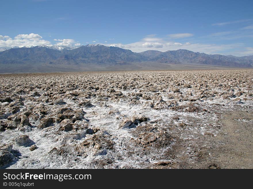 Crystaline salt in Death Valley