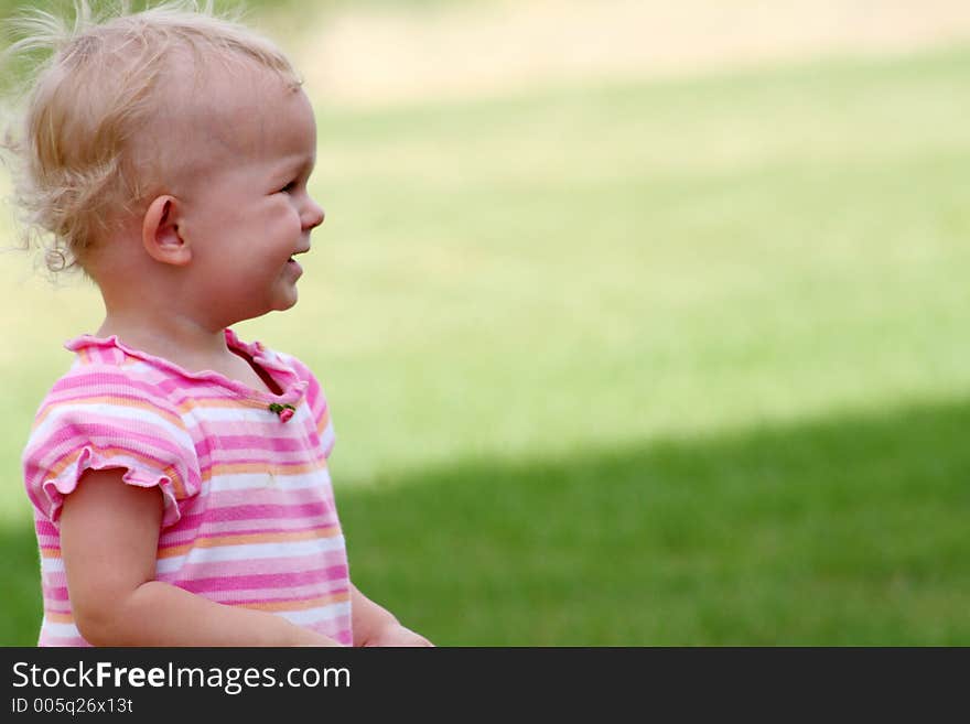 Profile of a beautiful baby