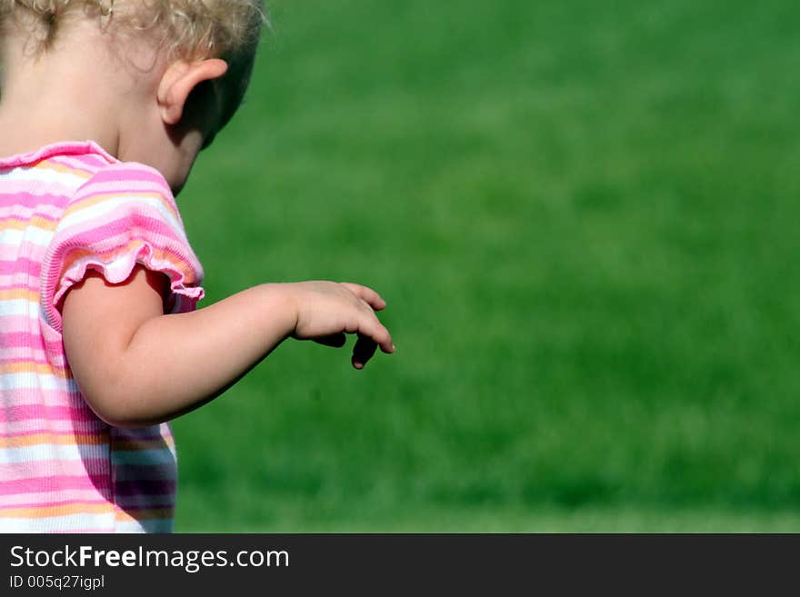 The back of a beautiful baby