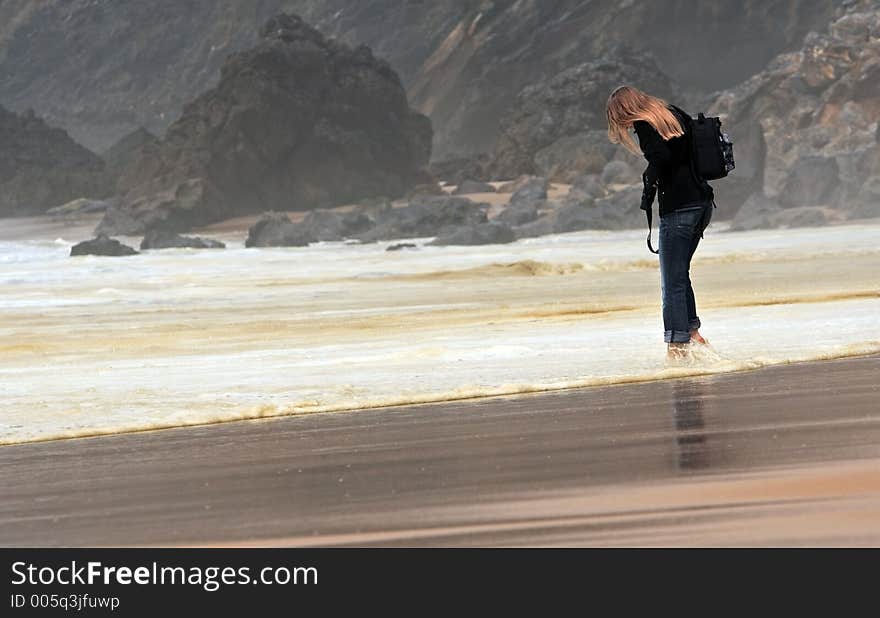 On the beach