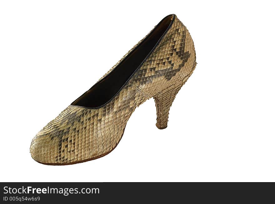 Snake leather female footware