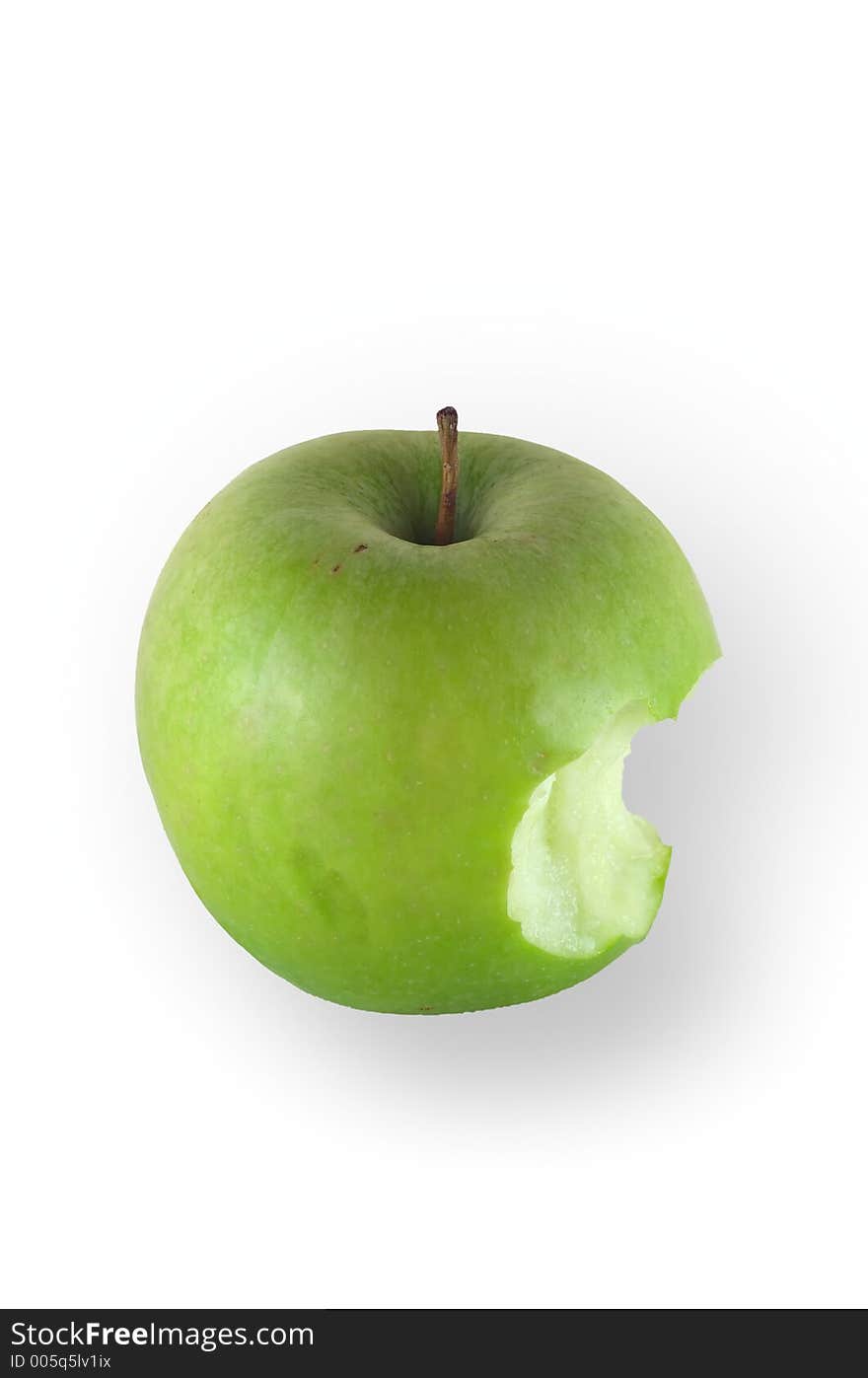 Granny smith apple isolated on white and clipping path included