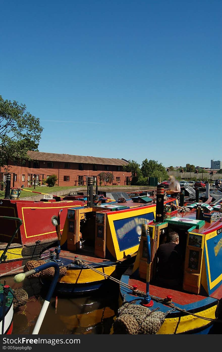 Narrowboats at etruria staffordshire uk. Narrowboats at etruria staffordshire uk