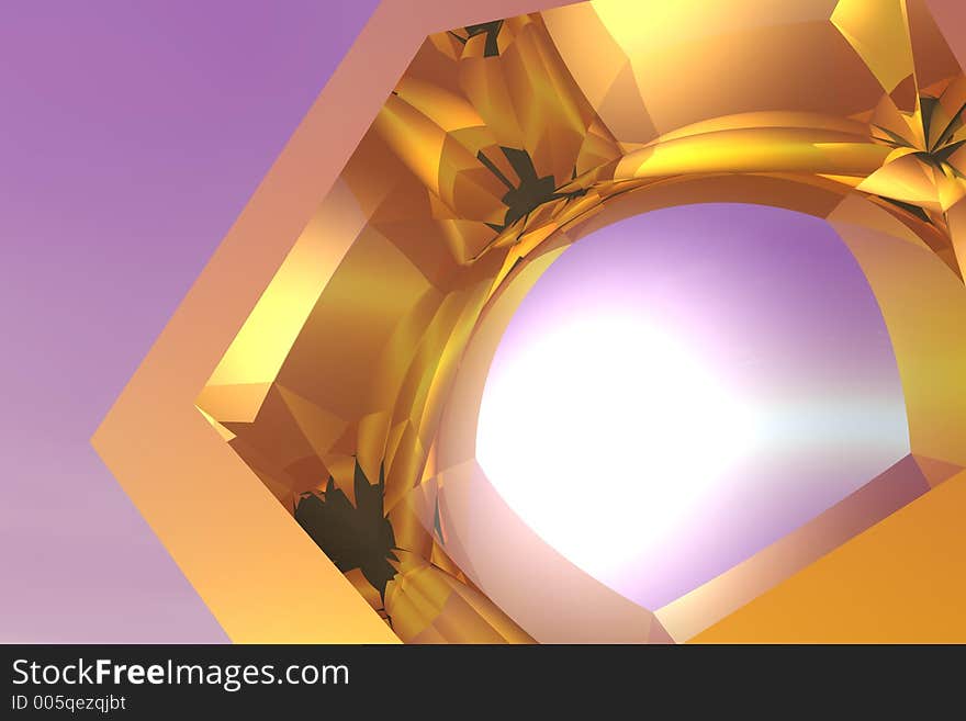 Abstract background - golden & pink