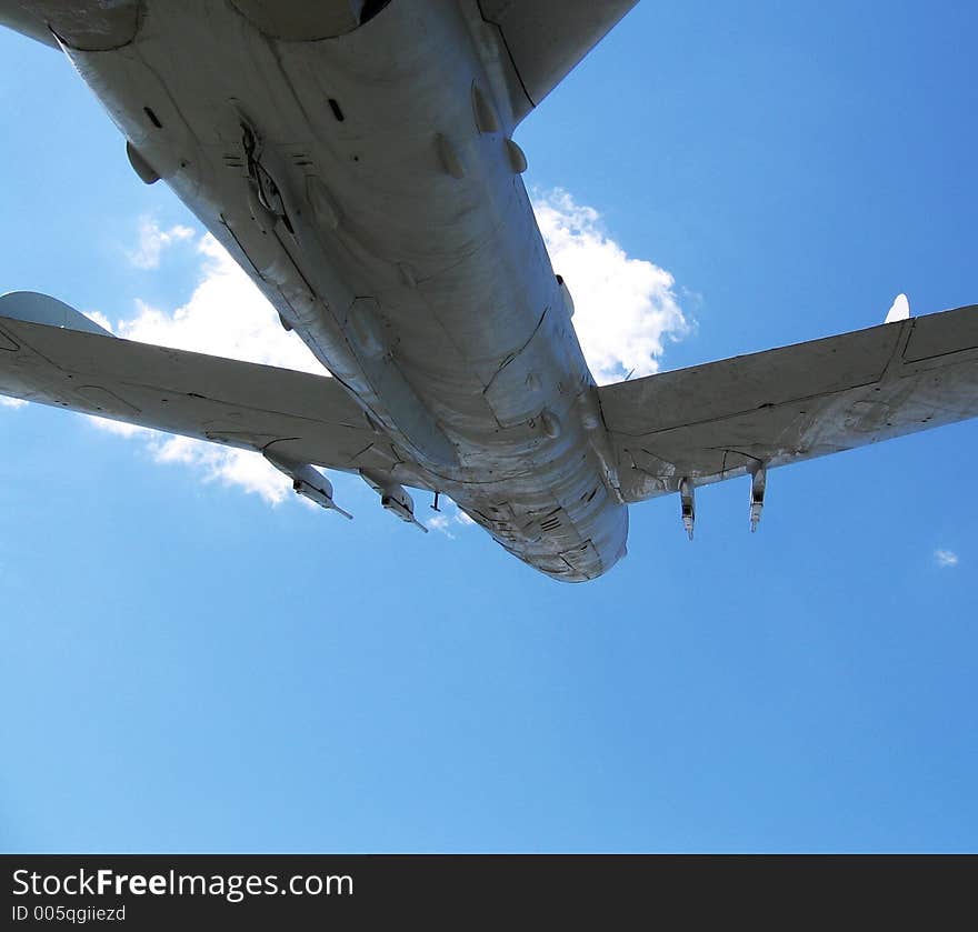 Aircraft and sky. Aircraft and sky