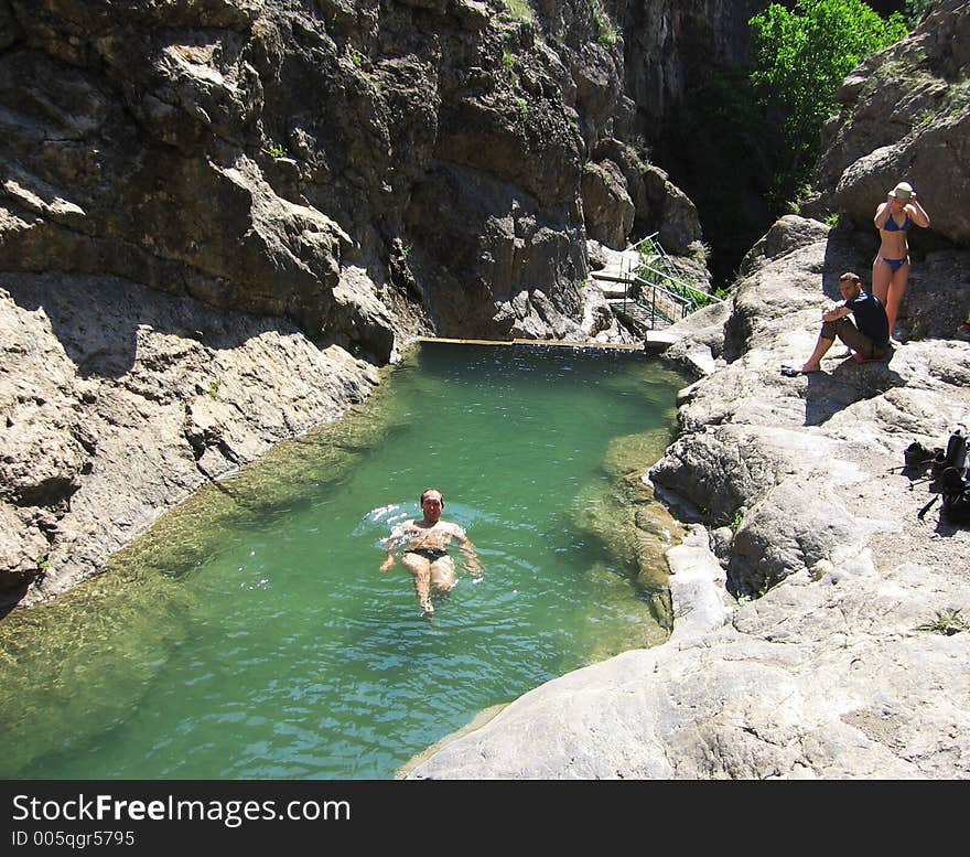 Mountains lake in Crimea