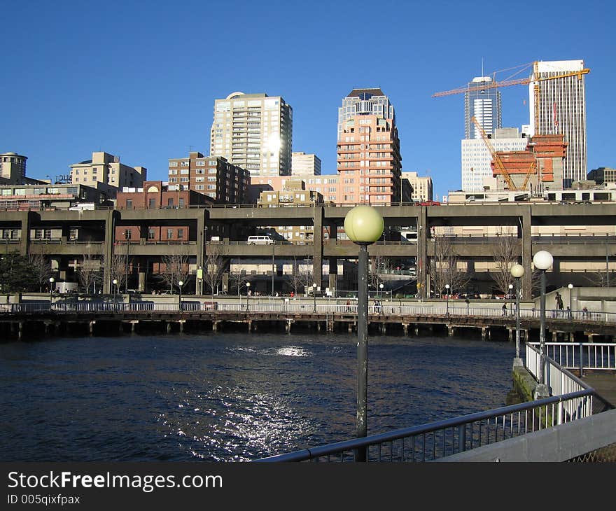 Seattle Skyline from the waterfront. Seattle Skyline from the waterfront