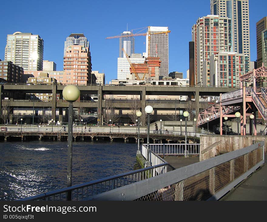 Seattle Waterfront And Skyline