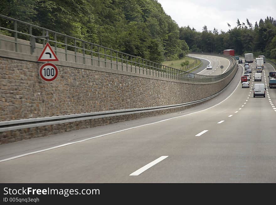 Brick between motorway