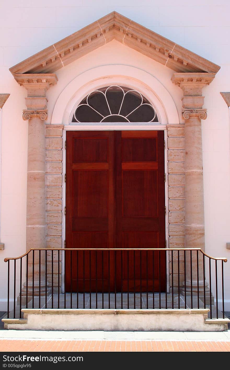 An elegant old church door in Charleston, South Carolina taken in May, 2006