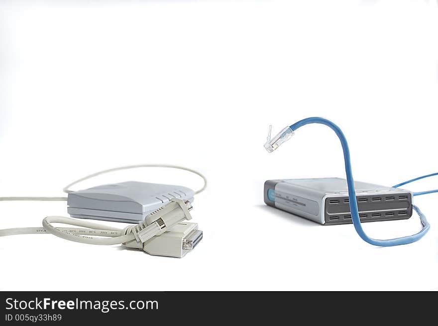 Modems With Com And LAN Ports  Isolated