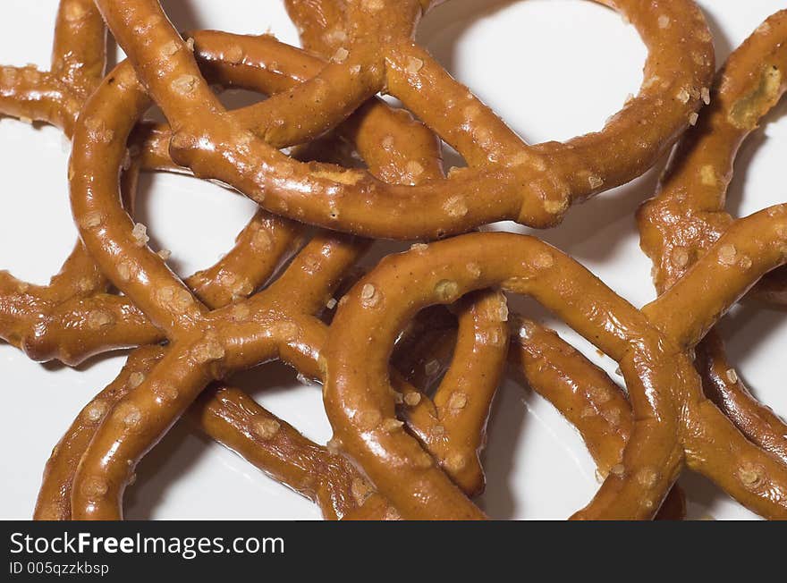 Pretzels On A White Background