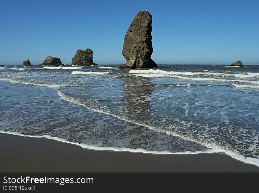 Rocks along Oregon coast. Rocks along Oregon coast