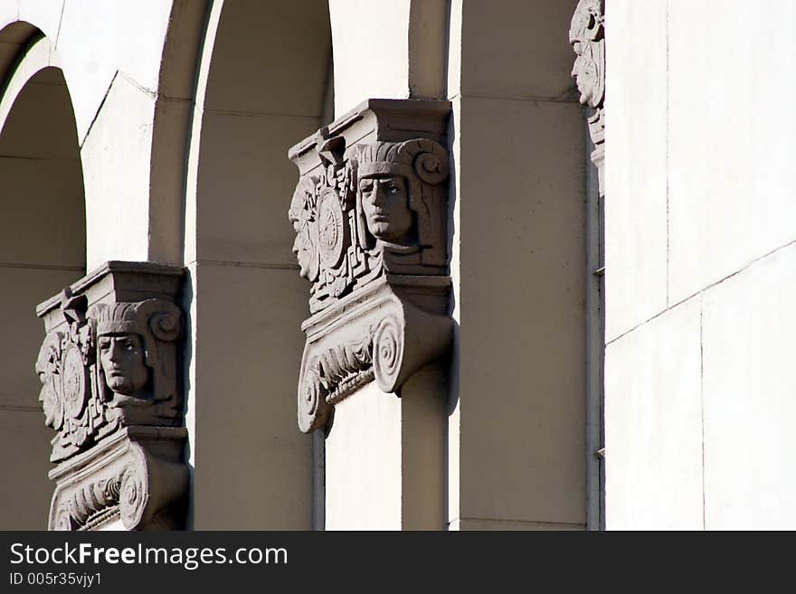 Relief on building columns