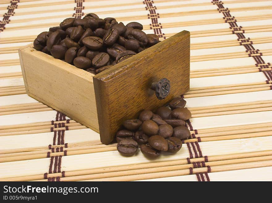 Coffee tray on background