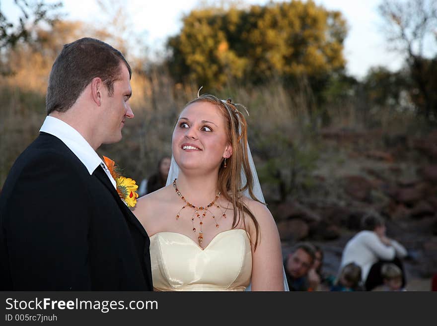 Young bride expression. Young bride expression.