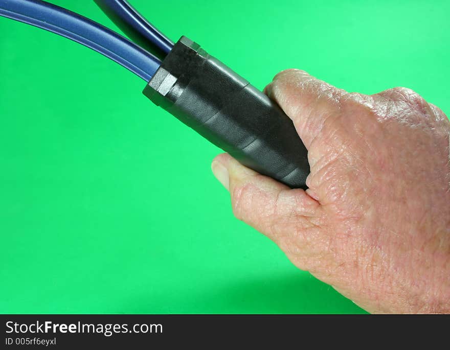 Man S Hand With Tennis Racket