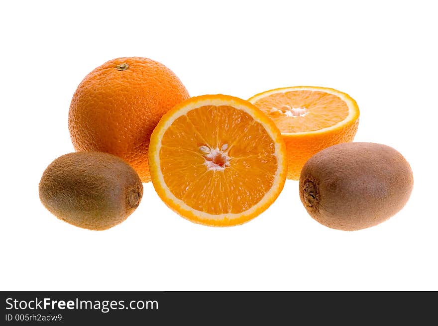 Fruits isolated on white background. Fruits isolated on white background.