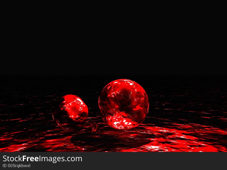 Blood coverd globes