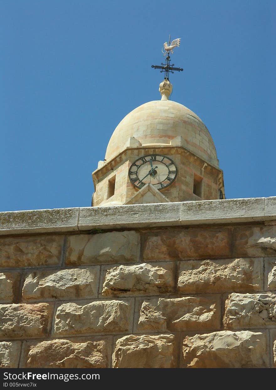 A clock on Jerusalem church