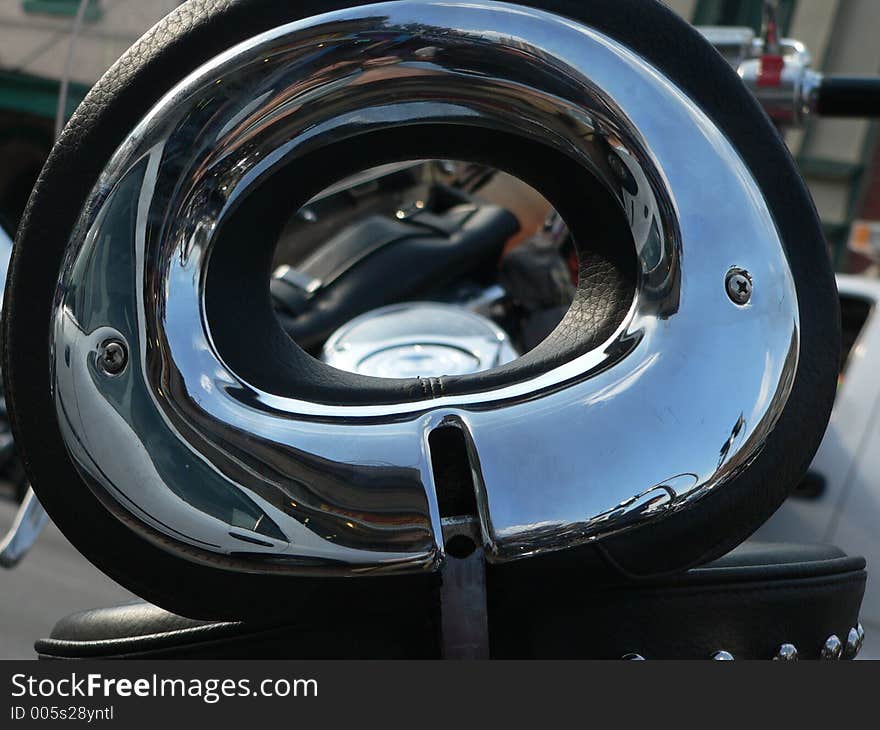 View Through a Motorcycle Seat