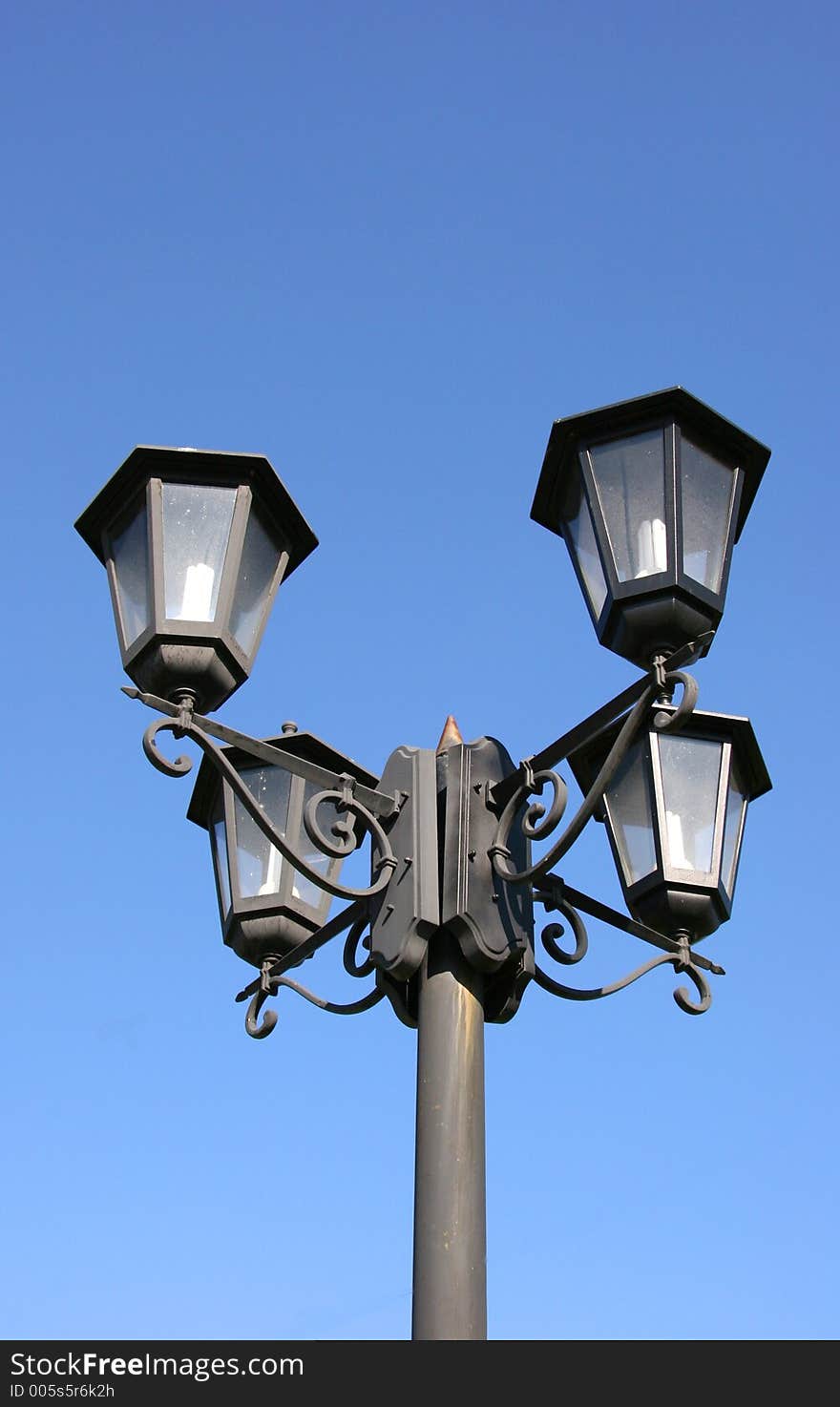 Street lights in Moscow, Russia