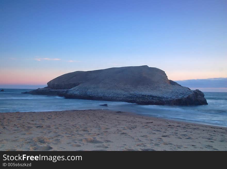 Evening on the Pacific Ocean in northern California. Evening on the Pacific Ocean in northern California