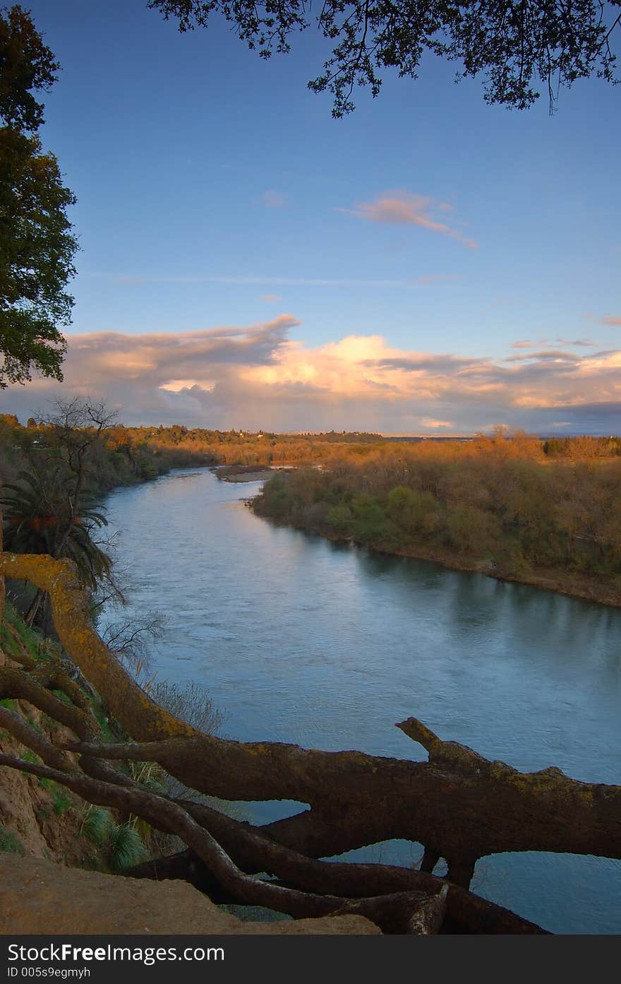 Scenic river landscape