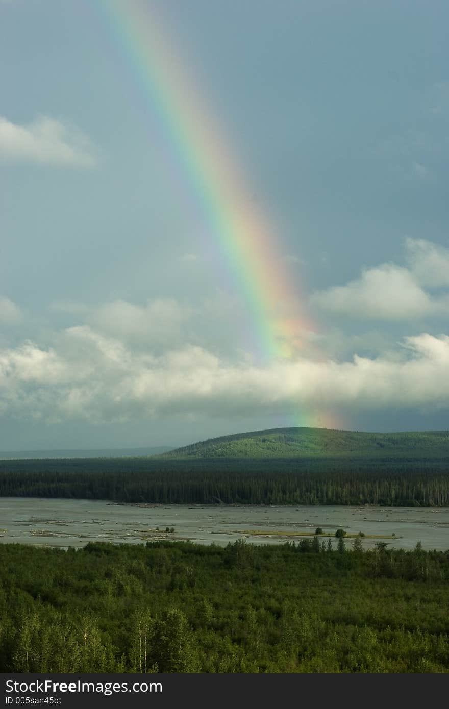 Cloudy day rainbow