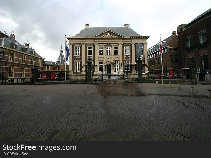 Mauritshuis on an overcast day