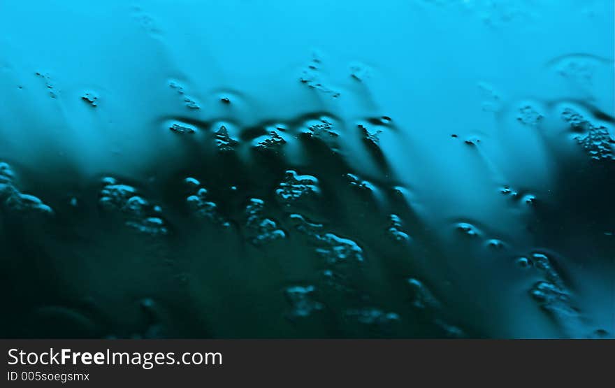 Rain on a windscreen. Rain on a windscreen