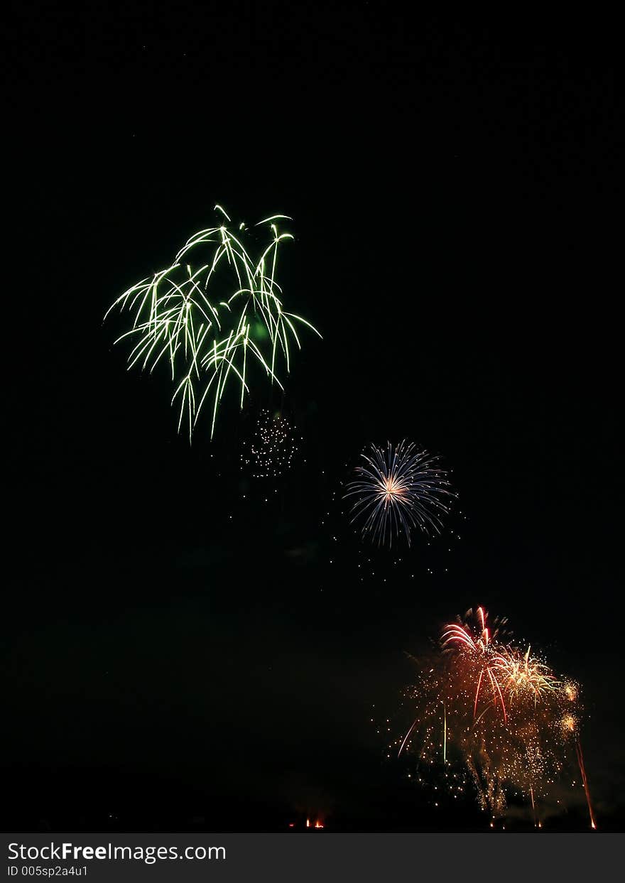 Fireworks display celebrating American Independence Day, or Chines New Year. Fireworks display celebrating American Independence Day, or Chines New Year