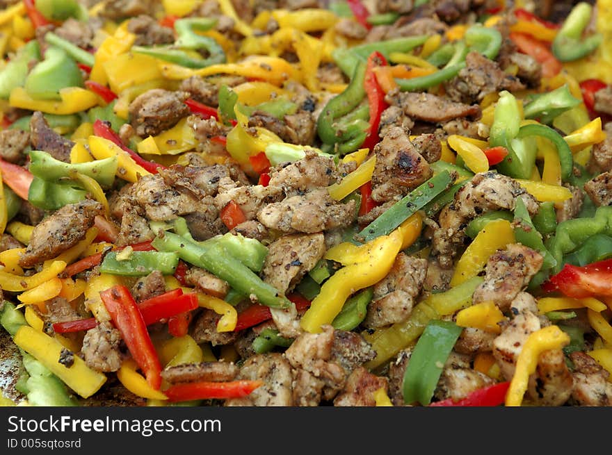 Peppers and chicken