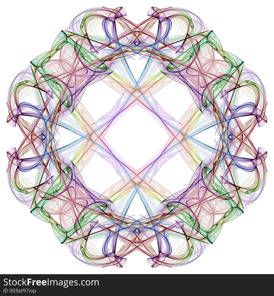 The openwork pattern generated on a computer