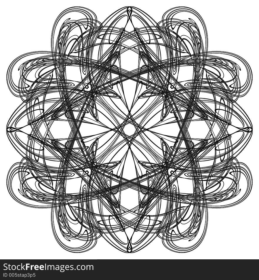 The openwork pattern generated on a computer