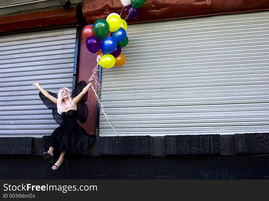 Fairy with balloons