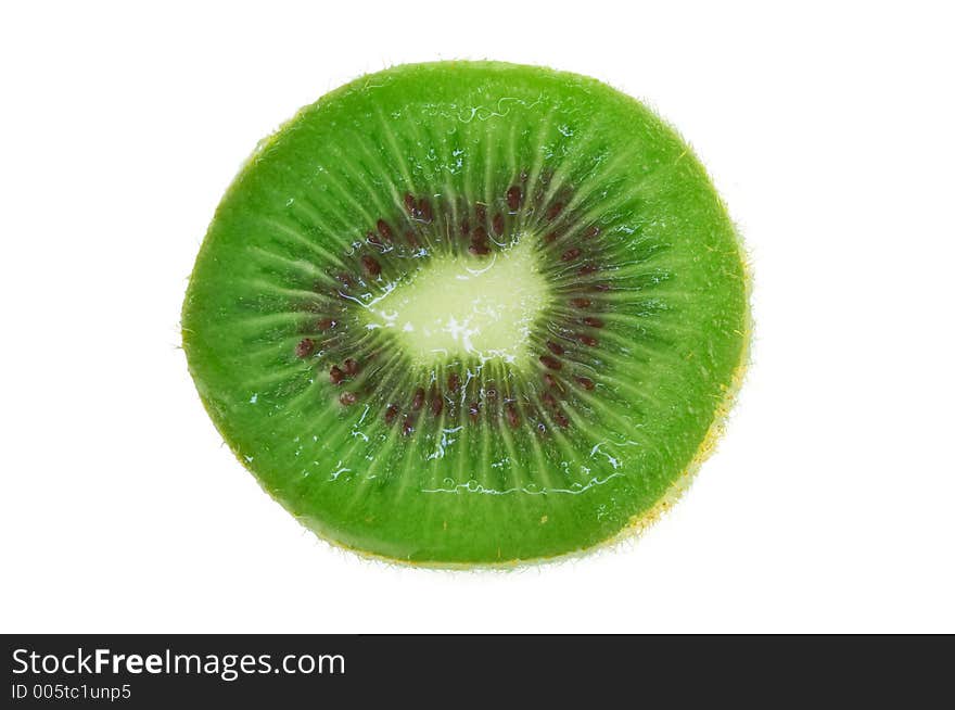 Fresh kiwi isolated on white and clipping path included. Fresh kiwi isolated on white and clipping path included