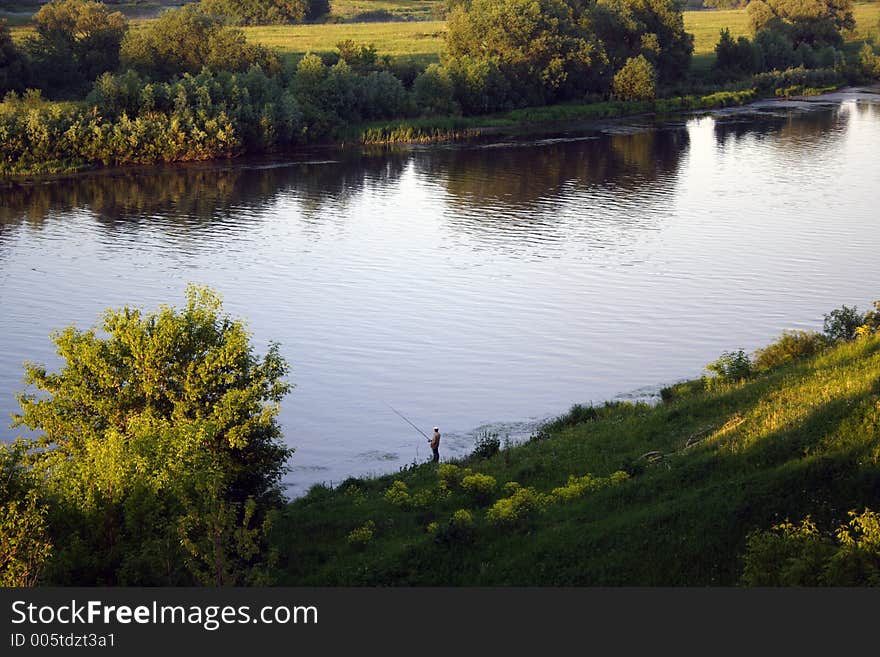 Fishing  During Sundown