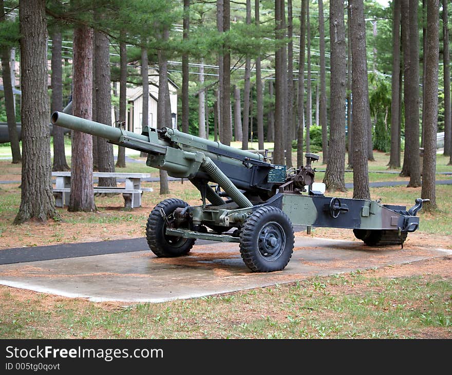 An artillery piece at a museum. An artillery piece at a museum.