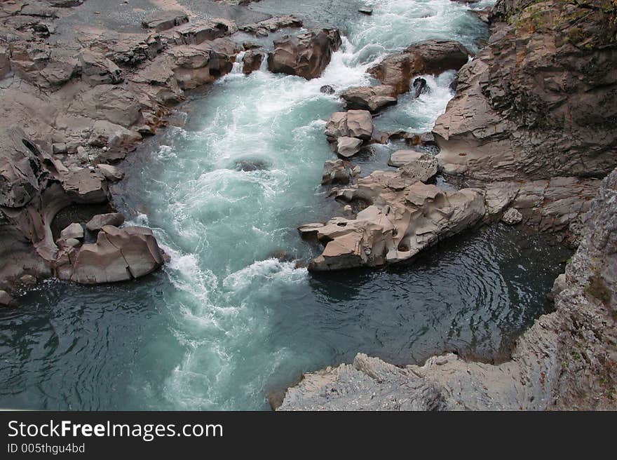 The mountain river in Adygea. The mountain river in Adygea.