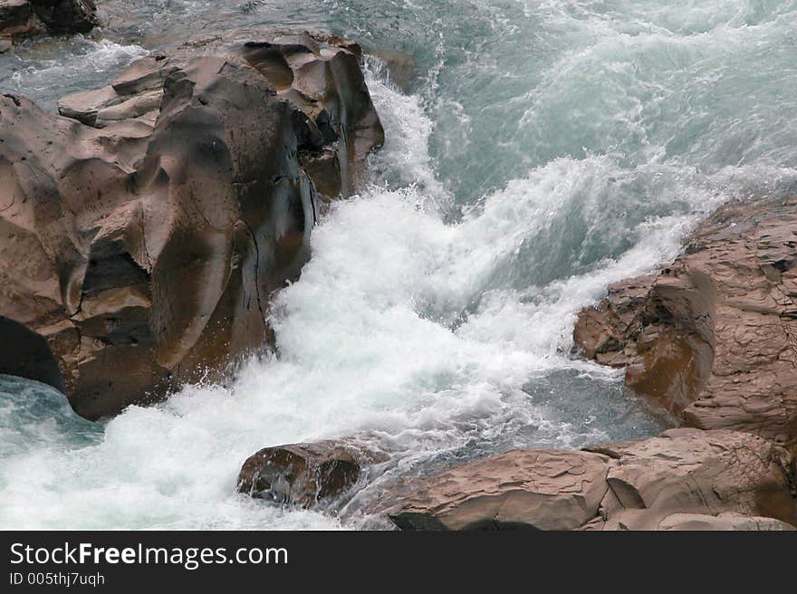 The mountain river in Adygea. The mountain river in Adygea.