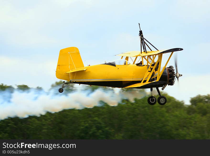 Flying aircraft on AirShow. Flying aircraft on AirShow