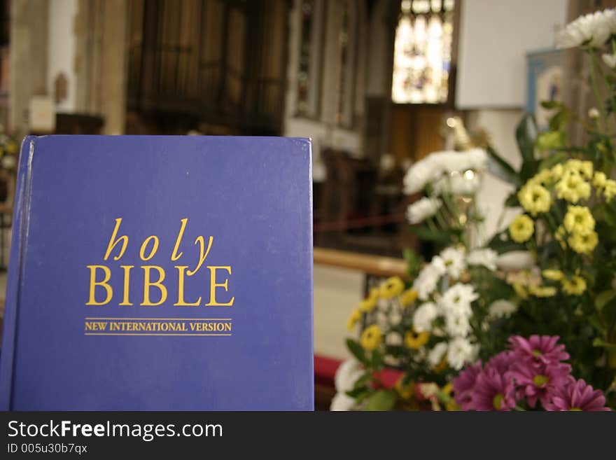 Holy bible in church