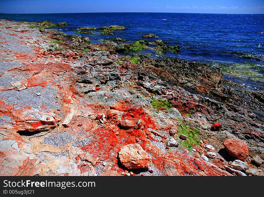 Black sea shore in different and powerful colors. Black sea shore in different and powerful colors