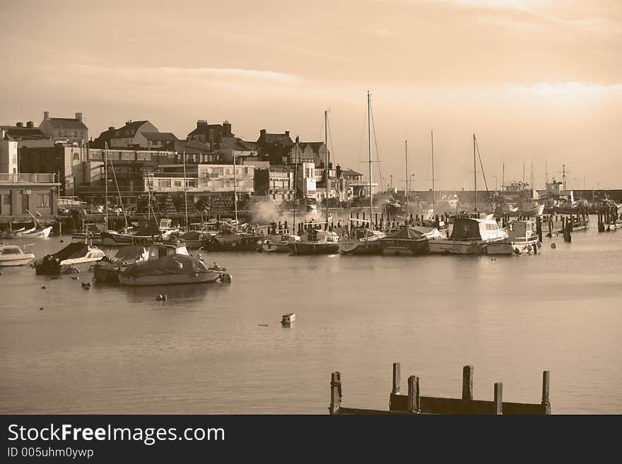 Bridlington Harbour - Sepia