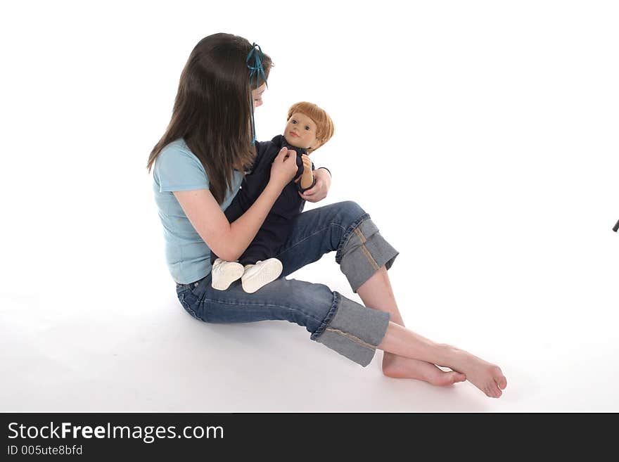 Girl Playing With Doll 1